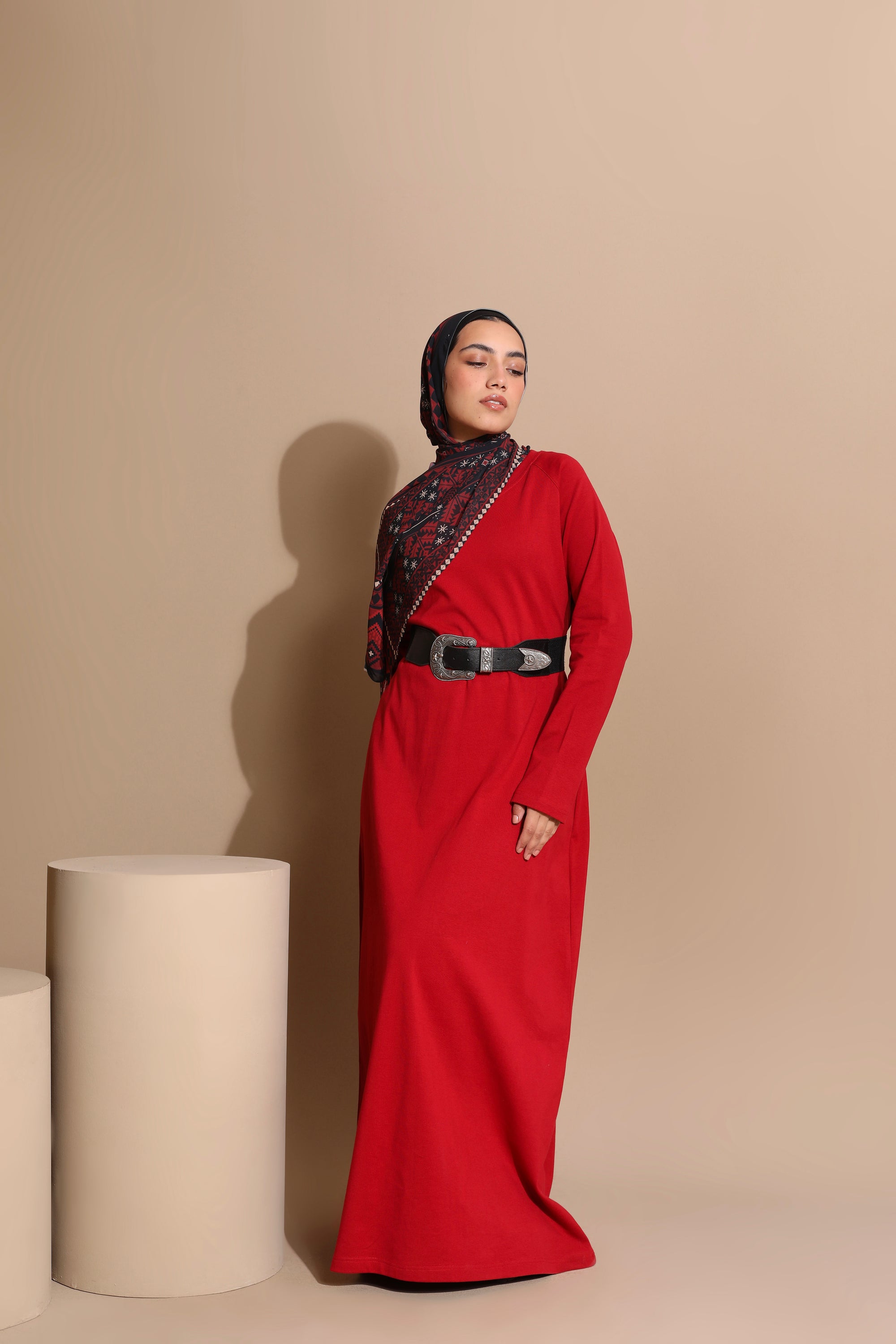 فستان قطني أساسي