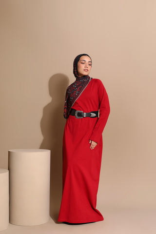Buy red Basic Dress W604