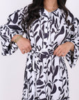 Printed satin dress