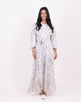 Printed satin dress