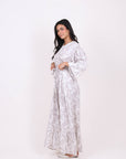 Printed satin dress