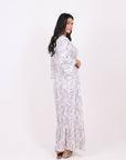 Printed satin dress