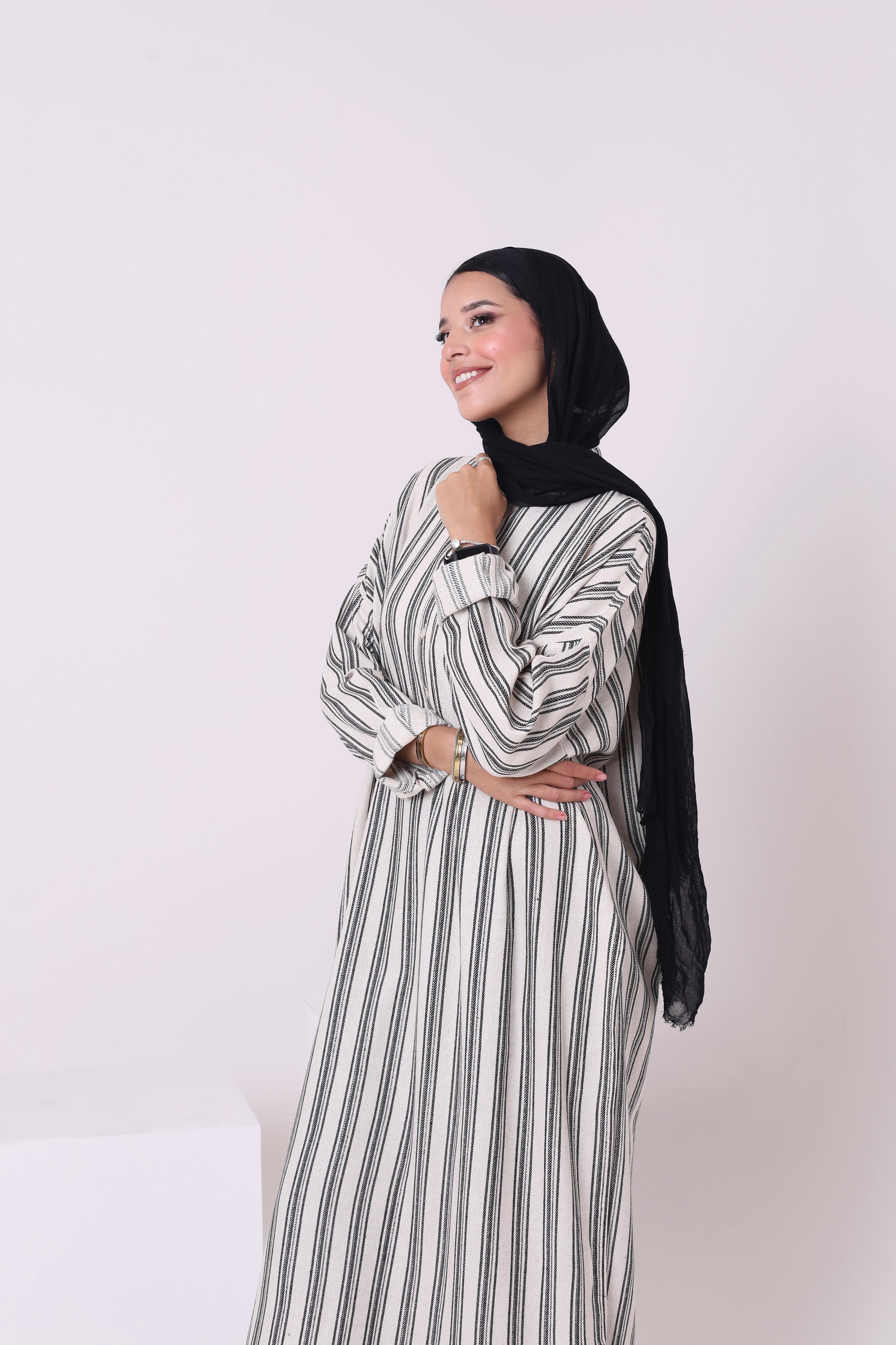 Linen Blend Dress 3804