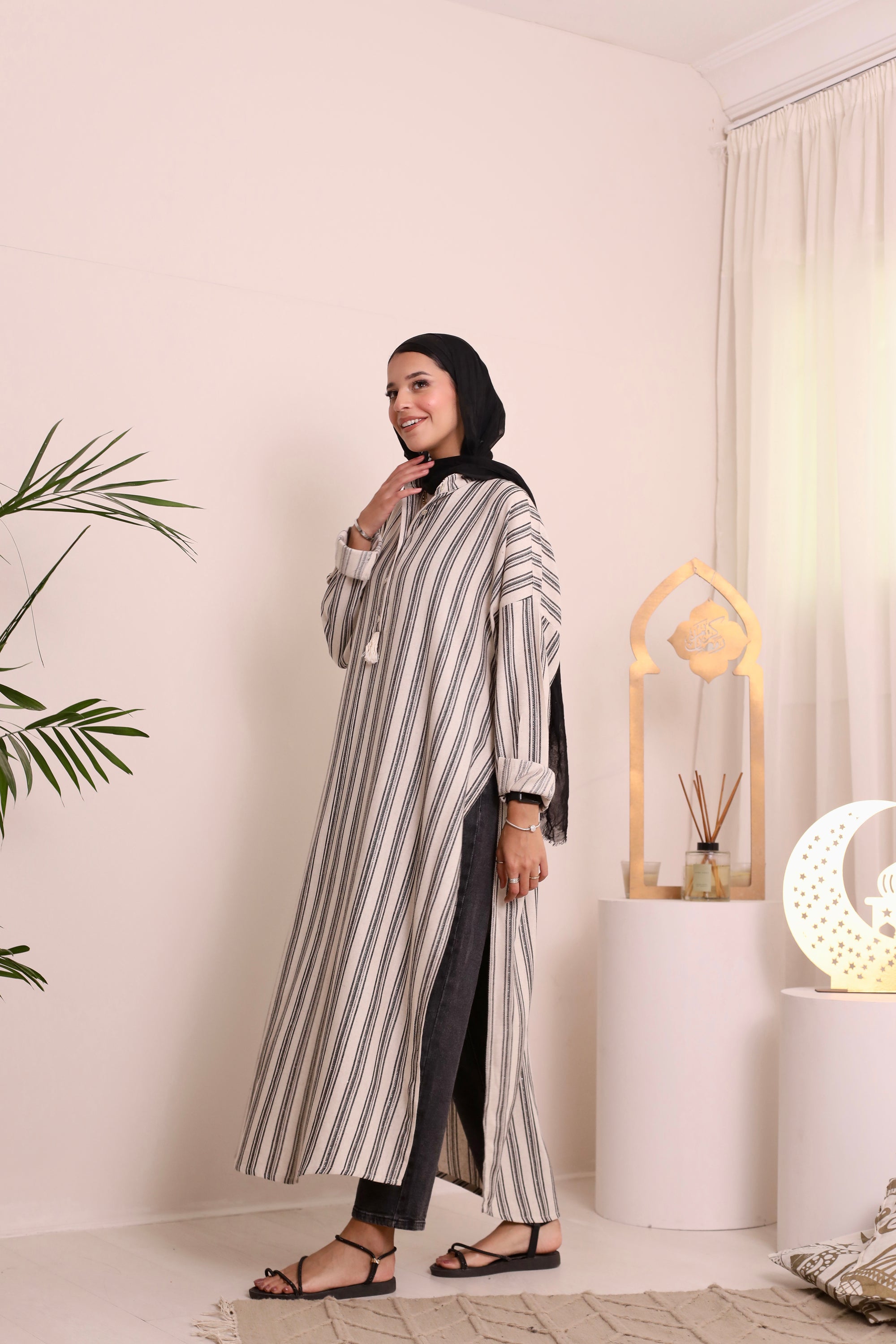 Linen Blend Dress 3804