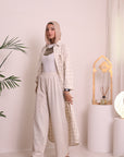 Elastic Linen Blend Pants