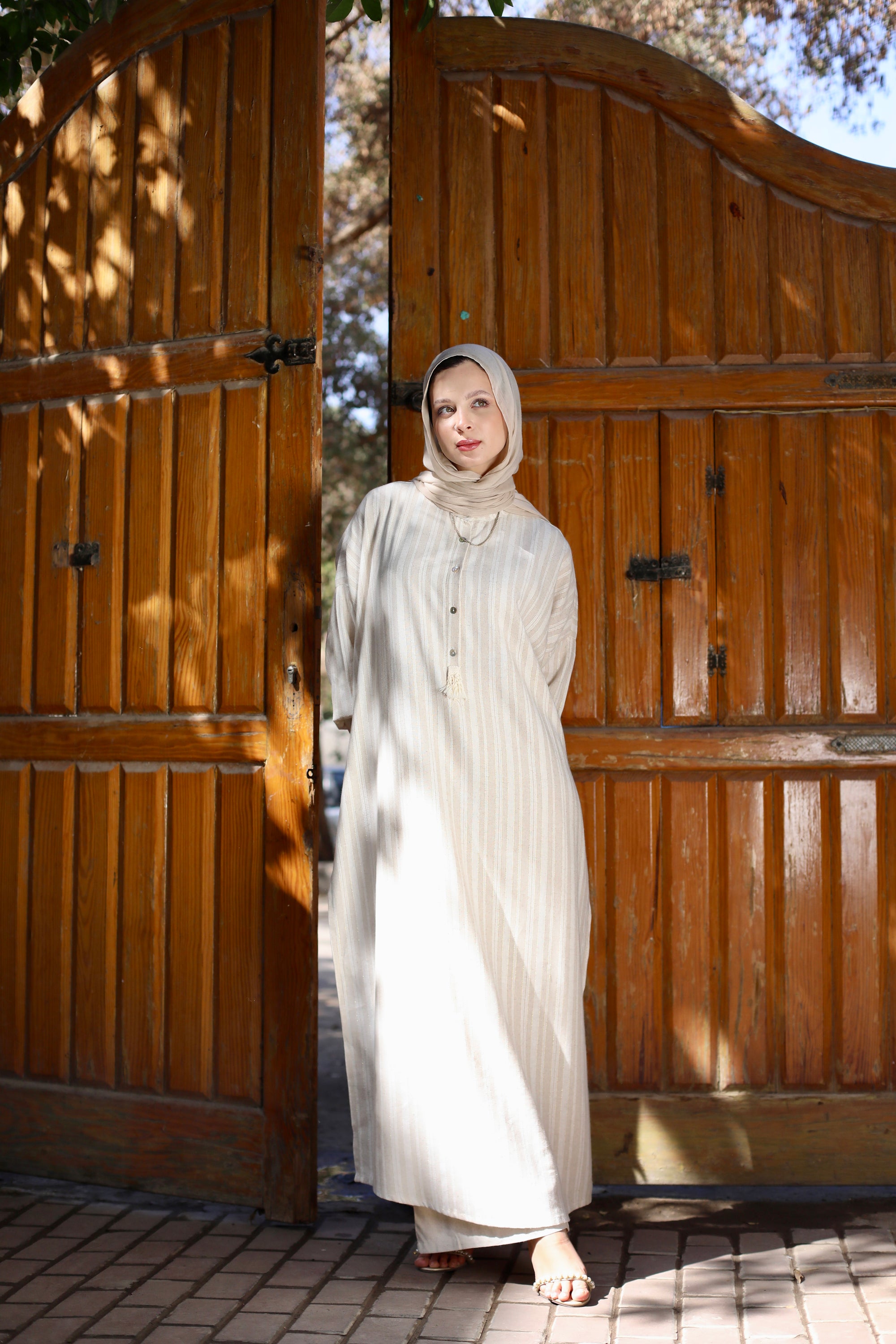 Linen Blend Dress 3804