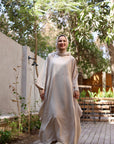 Linen Blend Dress 3808