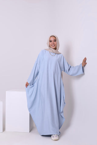 Buy light-blue Linen Blend Dress 3808