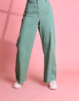 Wide Leg Gabardine Pants