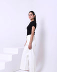 Wide Leg Gabardine Pants