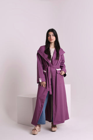 Buy purple Popline Abaya 3778