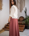 Long Sleeves Linen Blend Shirt