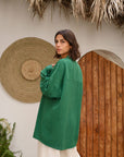 Button Linen Blend Shirt