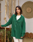 Button Linen Blend Shirt