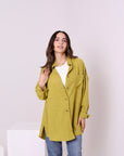 Button Linen Blend Shirt