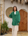 Button Linen Blend Shirt