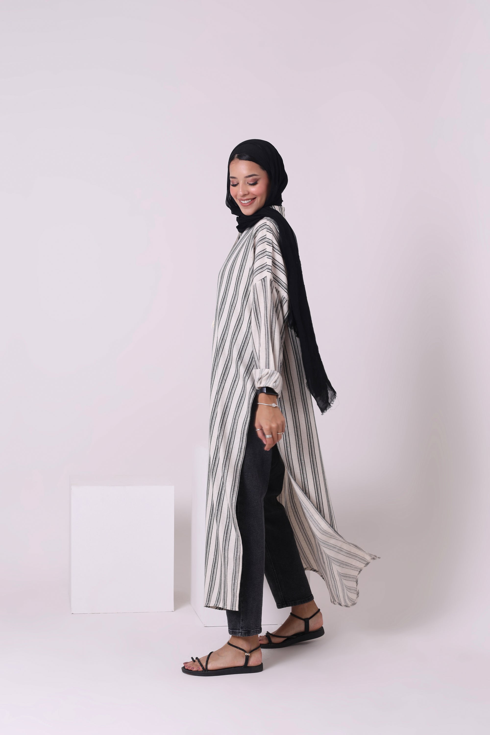 Linen Blend Dress 3804