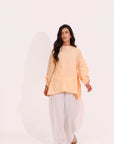 Casual Blouse With Button Sleeves