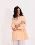 Casual Blouse With Button Sleeves