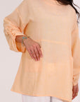 Casual Blouse With Button Sleeves