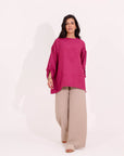 Casual Blouse With Button Sleeves