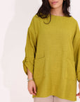 Casual Blouse With Button Sleeves