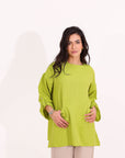 Casual Blouse With Button Sleeves