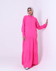 Half Buttons Dress