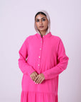Half Buttons Dress