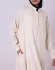 Half Buttons Dress