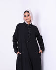 Half Buttons Dress