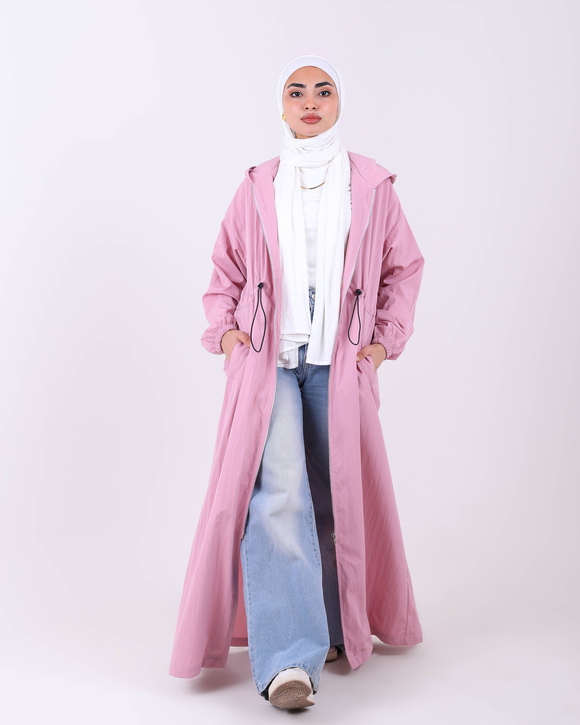عباية بحزام مطاطي