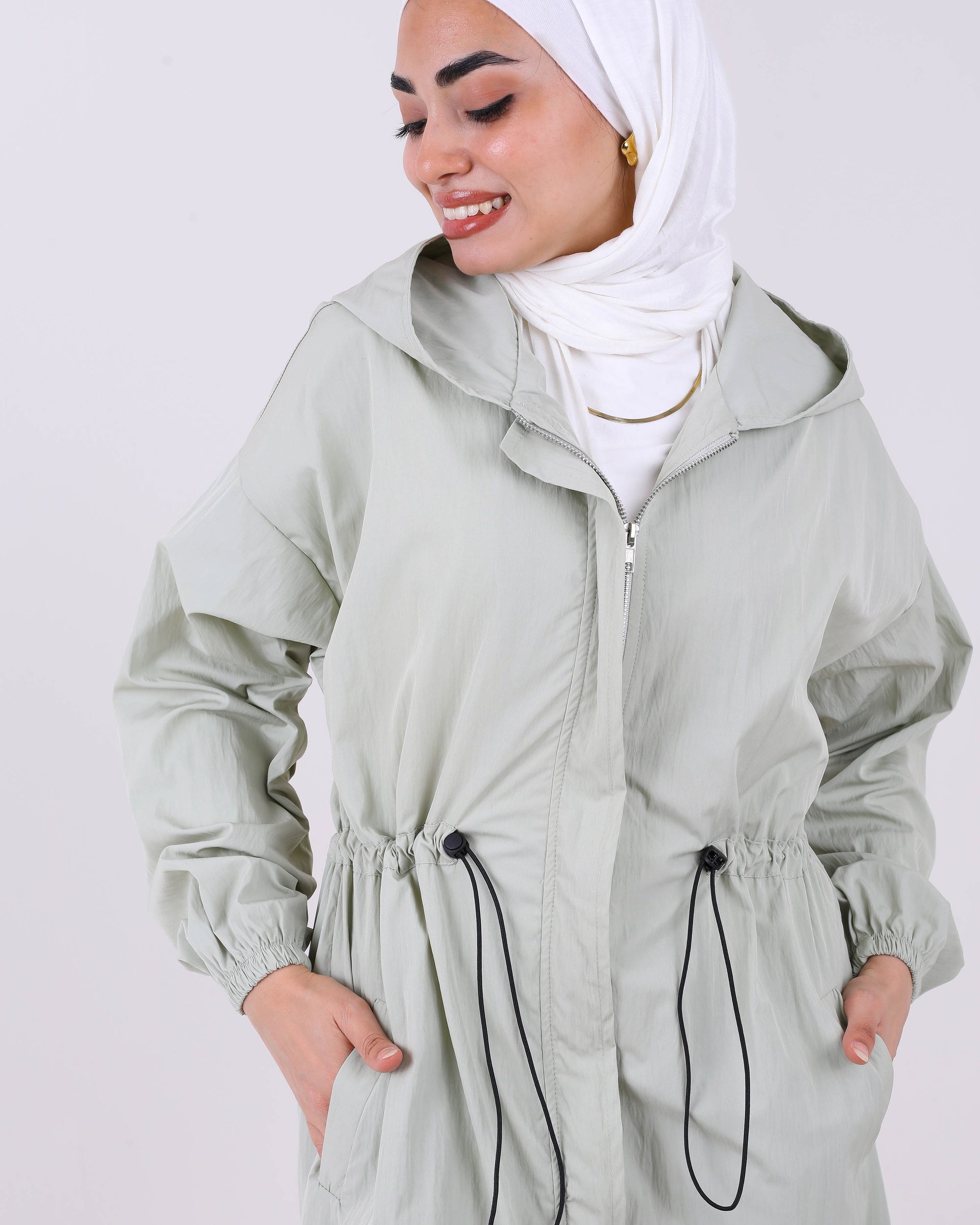 عباية بحزام مطاطي
