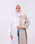 Two-Tone Maxi Dress Shirt