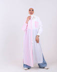 Two-Tone Maxi Dress Shirt