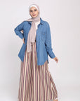 Wide Leg Popline Pants B22