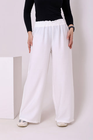 Buy white Linen Blend Pants 3811