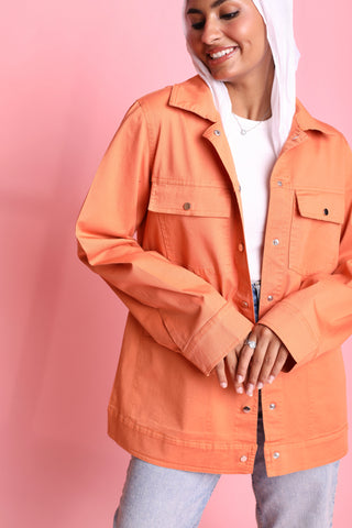 يشتري orange Gabardine Jacket 3748