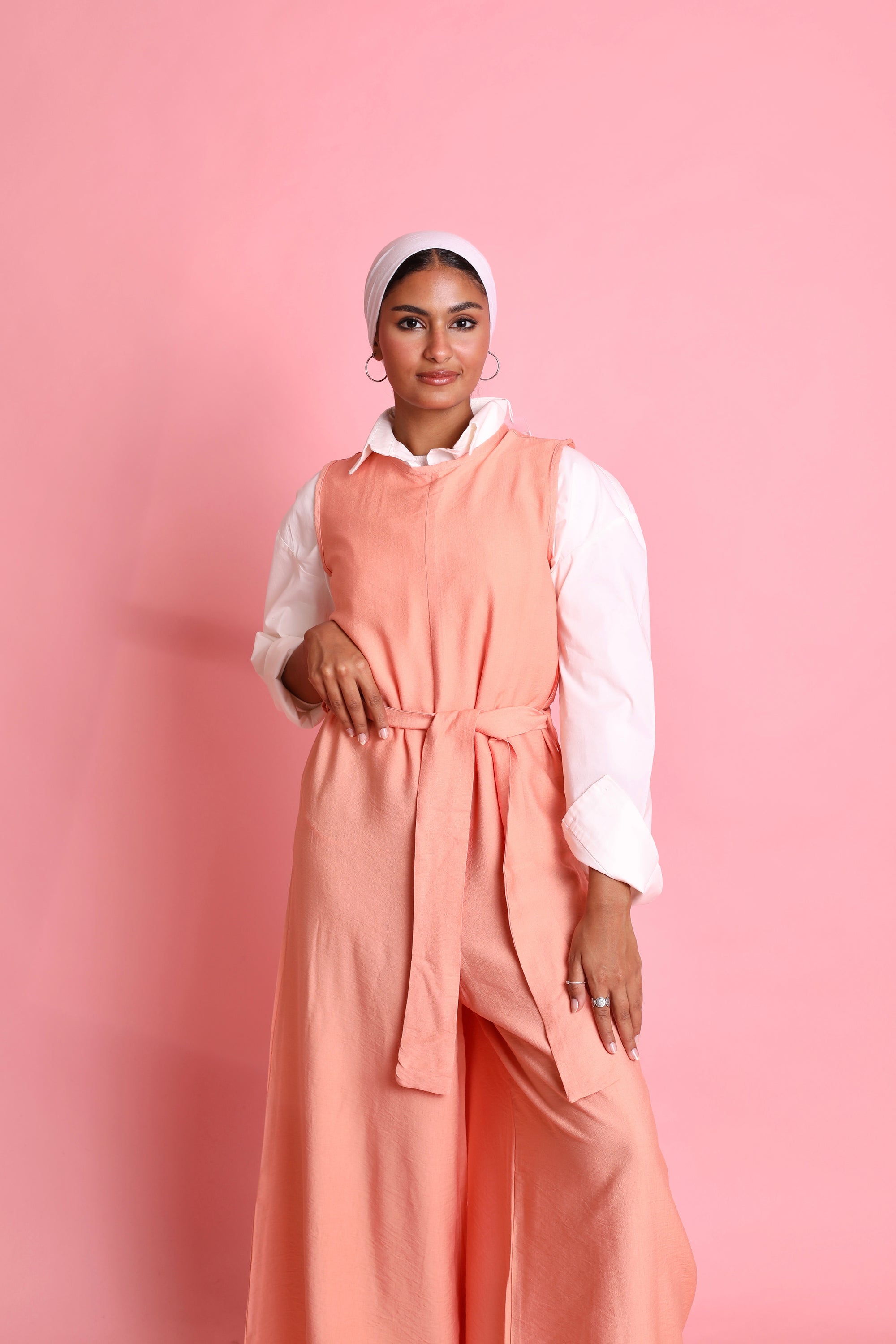 Linen Sleeveless Jumpsuit 3779