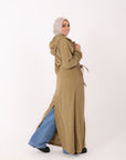 1004- Velvet Dress Shirt with belt