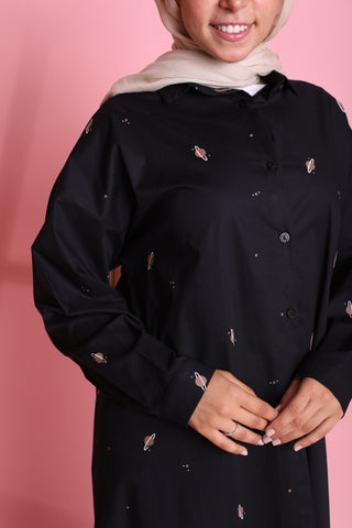 يشتري black Polpline Dress Shirt 3759