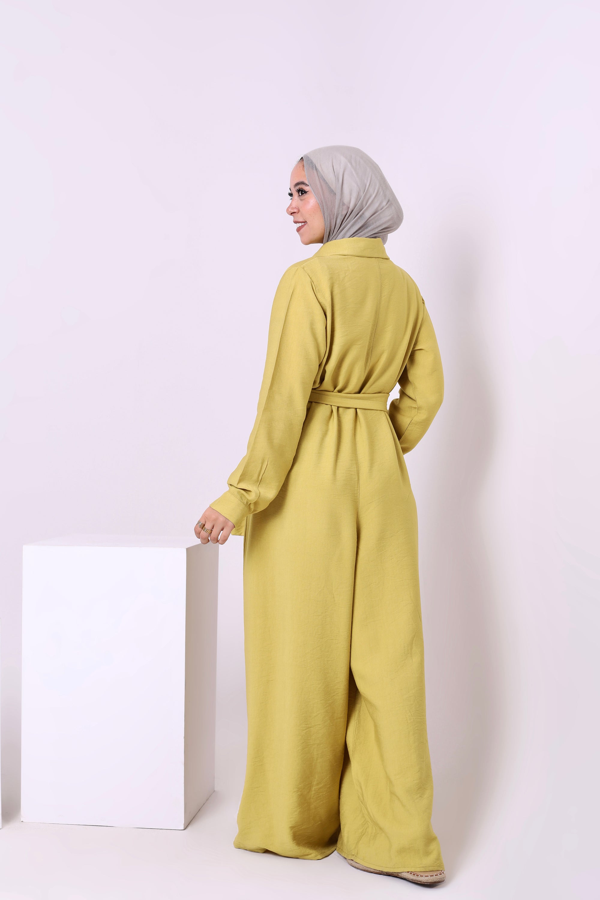 Linen Blend Jumpsuit 3826