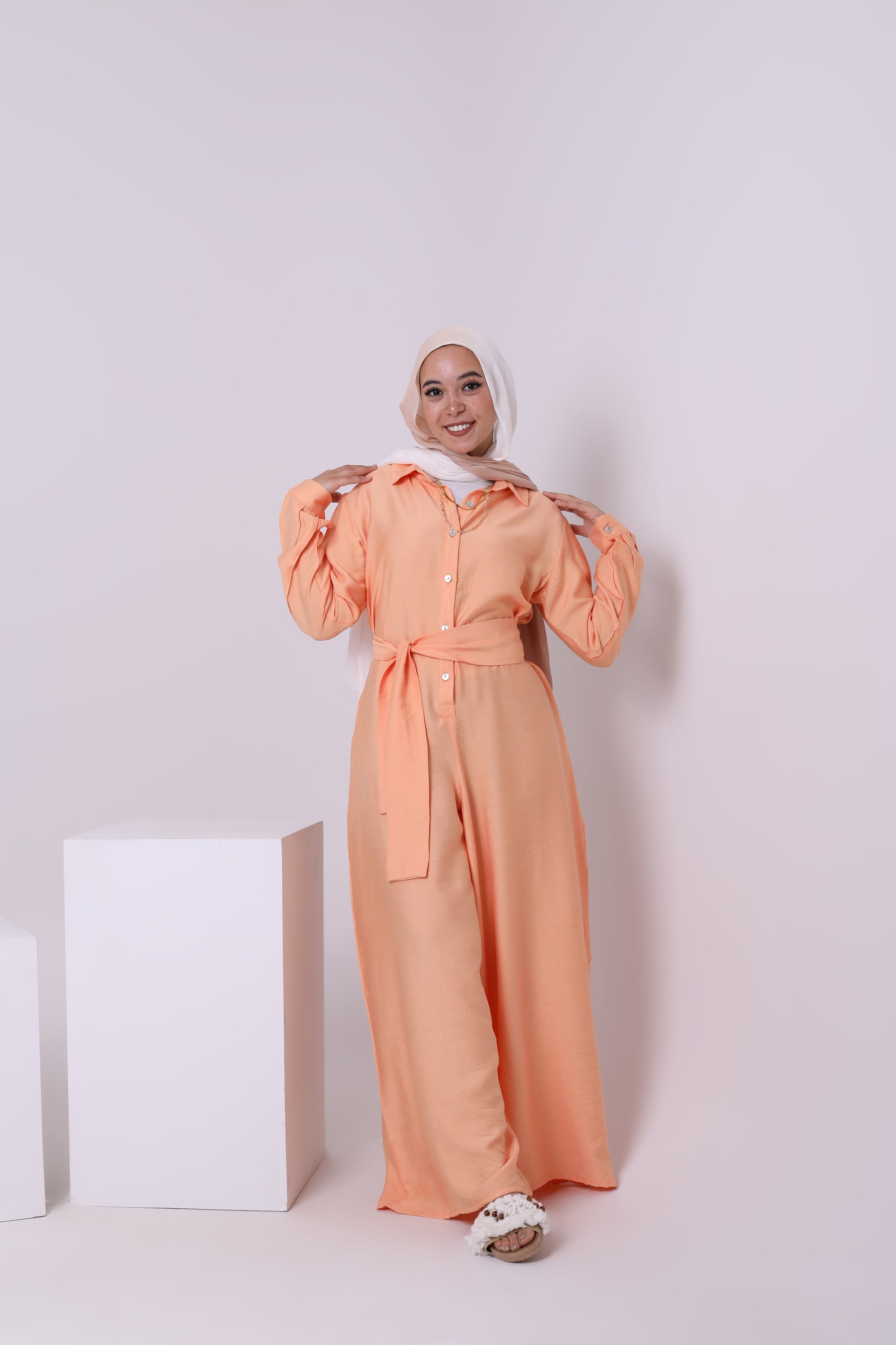 Linen Blend Jumpsuit 3826