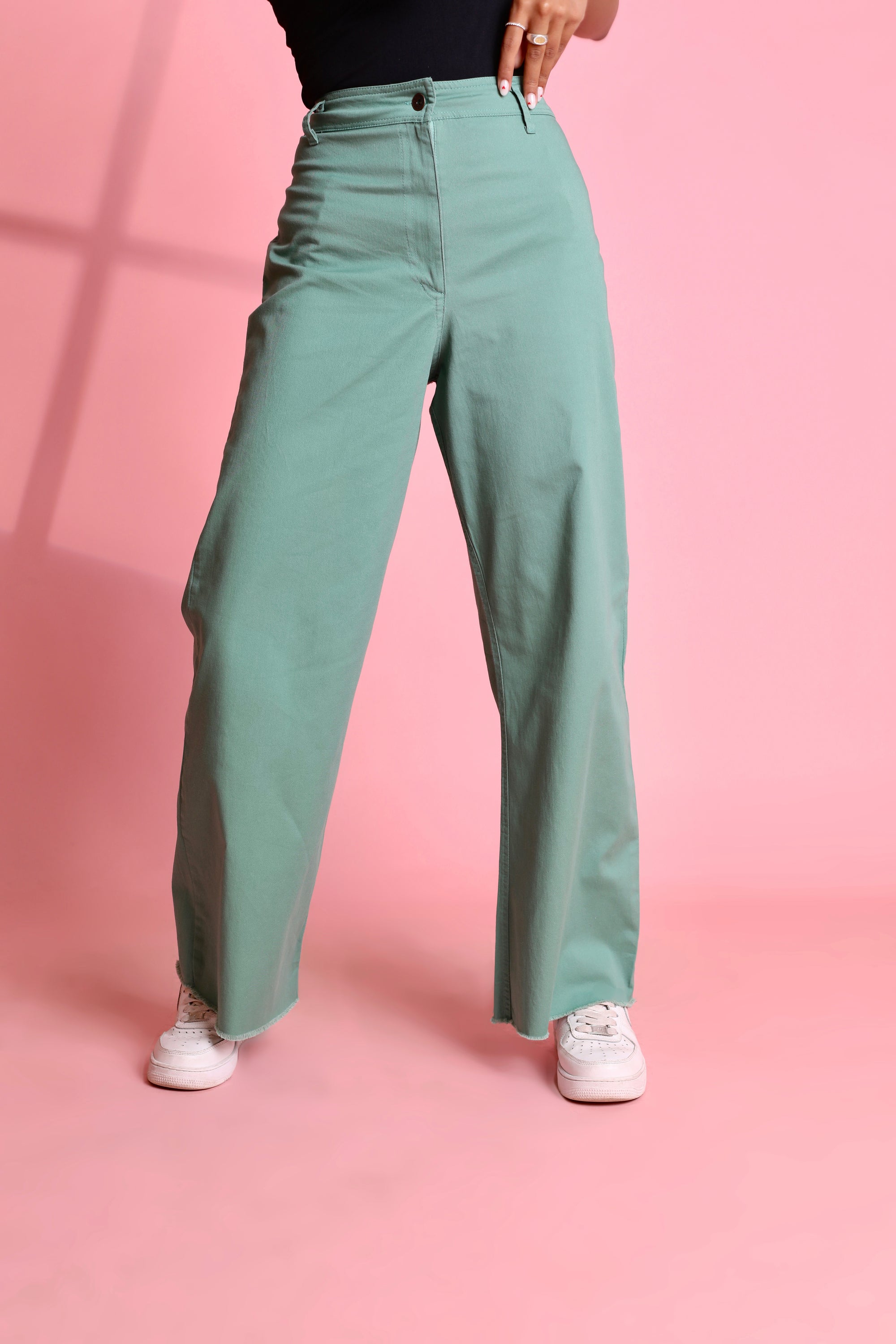 Wide Leg Gabardine Pants 3757