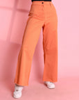 Wide Leg Gabardine Pants 3757