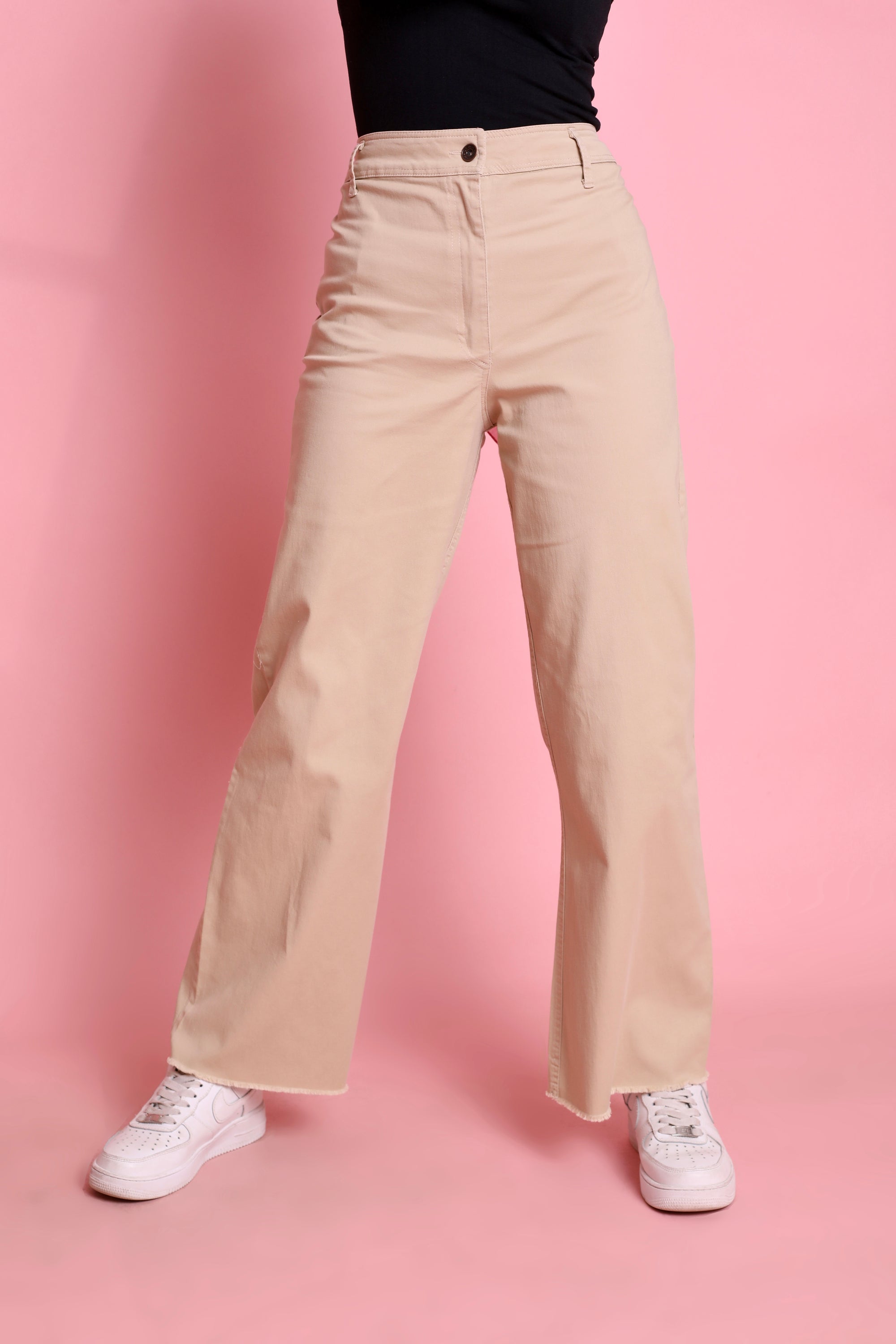 Wide Leg Gabardine Pants 3757