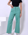 Wide Leg Gabardine Pants 3757