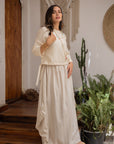 Linen Blend Skirt 3819