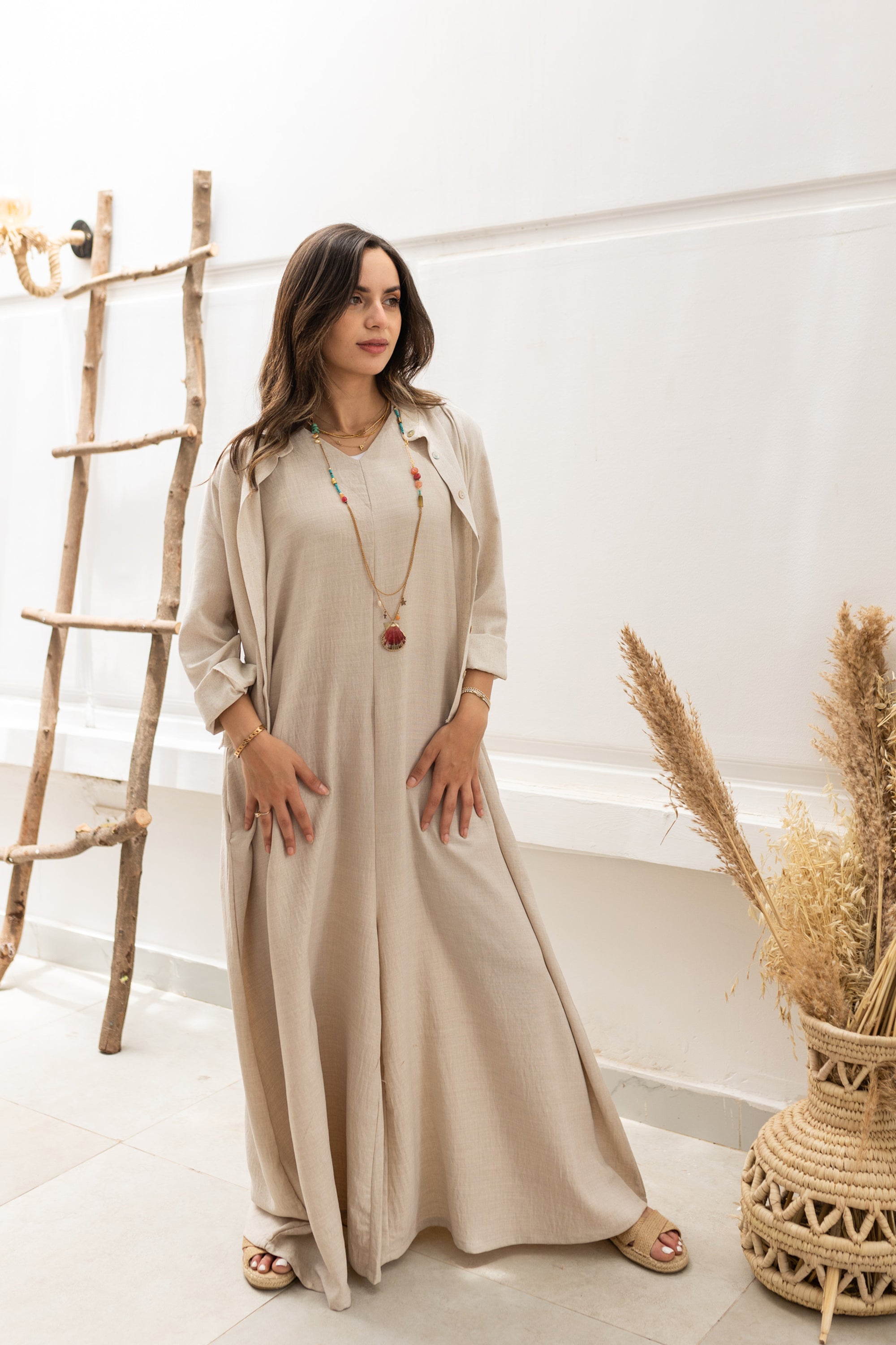 Linen Blend Jumpsuit 3832