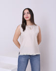 Linen Sleeveless Top 3833